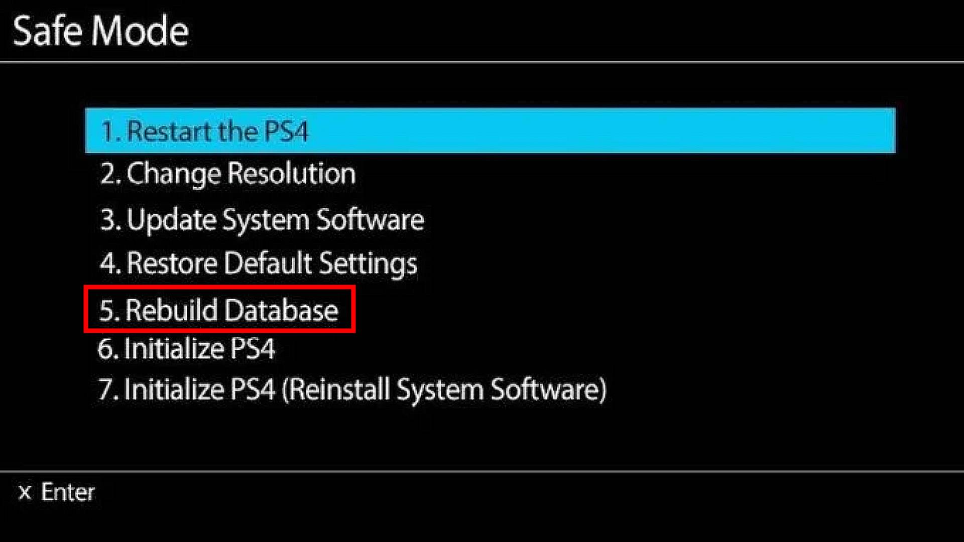 ps4 safe mode ce-30005-8