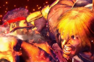 Ken punching Ryu in Street Fighter 6