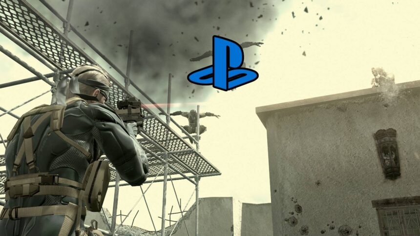 mgs4 remaster snake aiming at logo