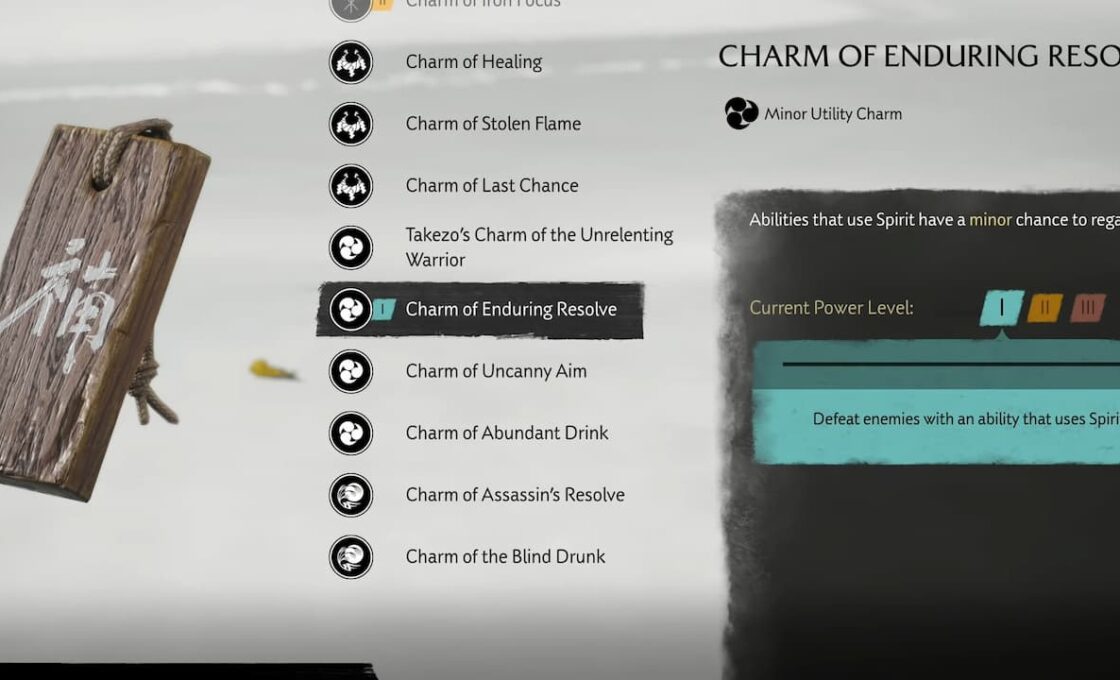 Charm of Enduring Resolve