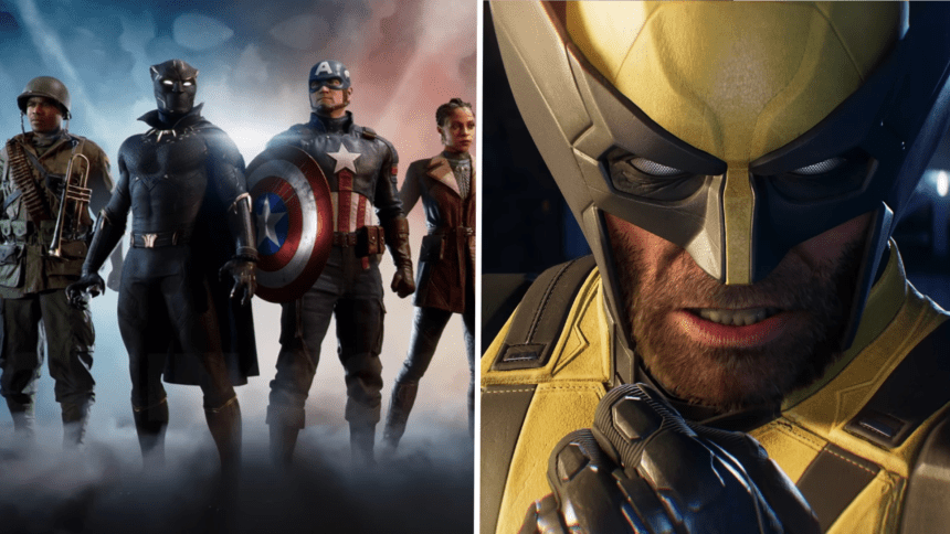 Split image of Marvel's Wolverine and Marvel 1943: Rise of Hydra