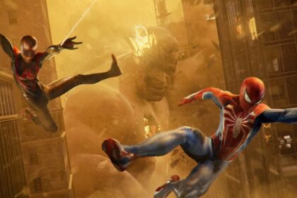 Peter and Miles in Spider-Man 2